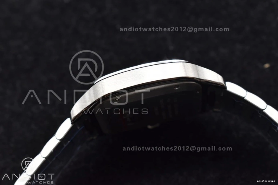 Edition Bracelet 1:1 on Dial Black Best Vibrant 1050 Gray Santos Bezel 40mm MIYOTA SS SS BVF Cartier de 0925